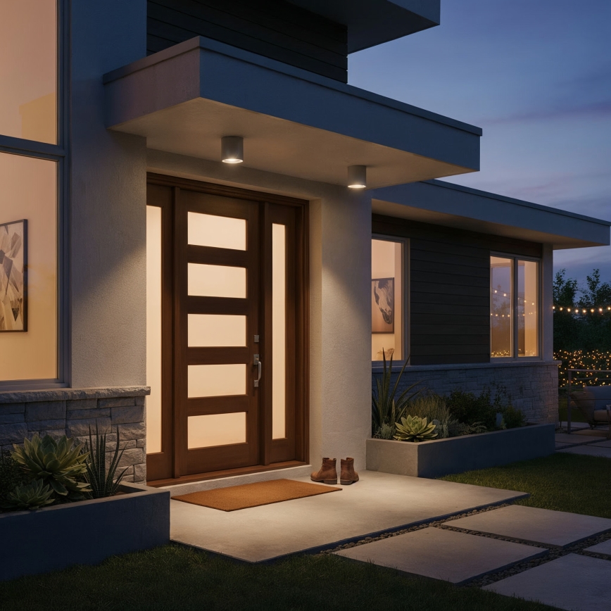 Ideal Lux - Faretto da esterno GUN 1xGU10/28W/230V Ø 11 cm IP55 marrone