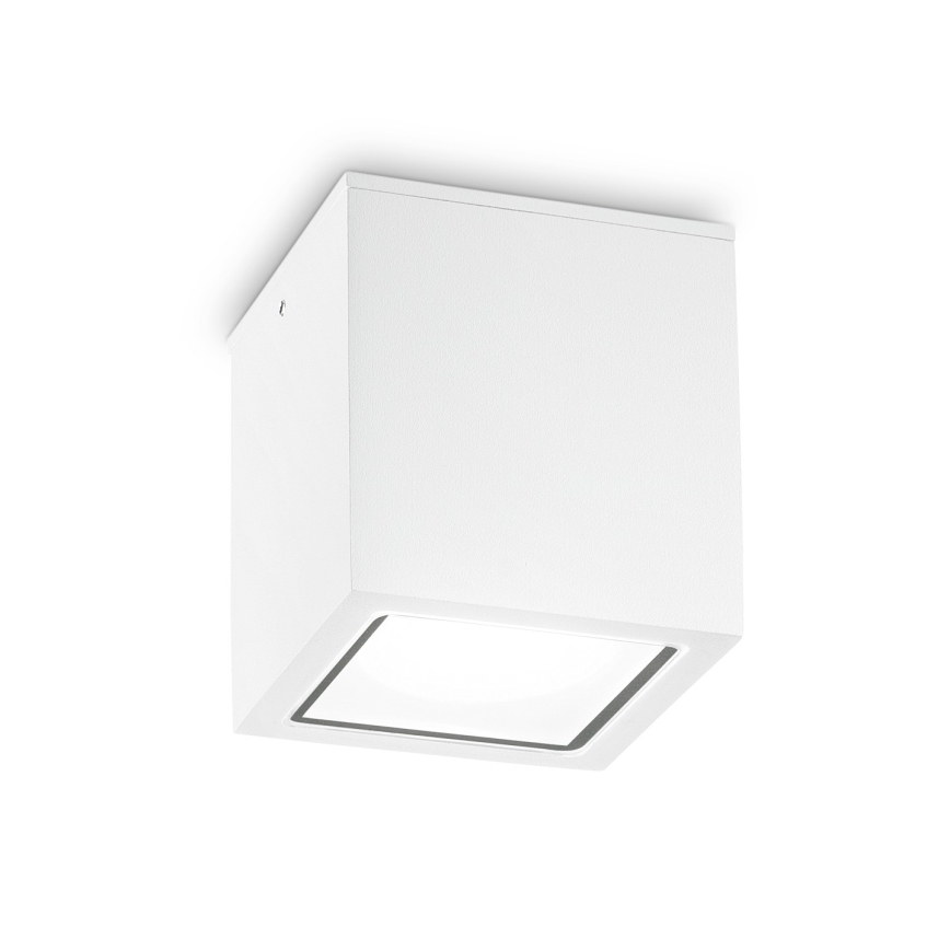 Ideal Lux - Faretto da esterno TECHO 1xGU10/20W/230V 15x15 cm IP54 bianco
