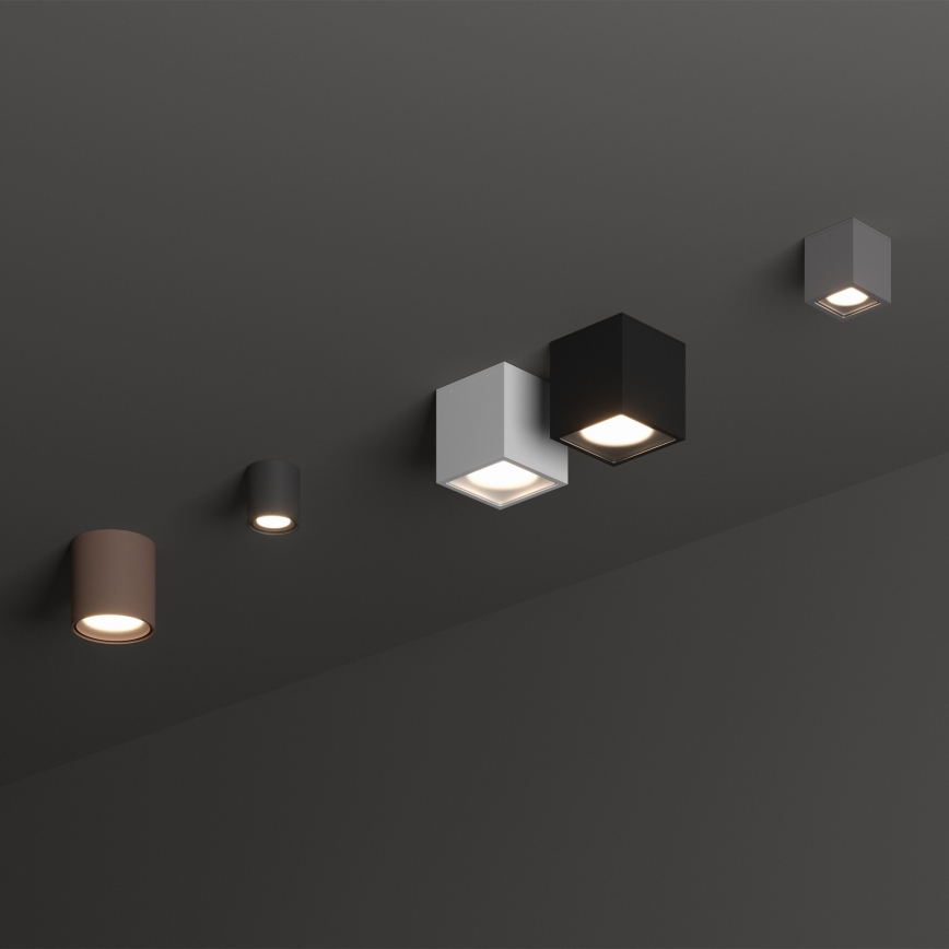 Ideal Lux - Faretto da esterno TECHO 1xGU10/20W/230V 15x15 cm IP54 marrone