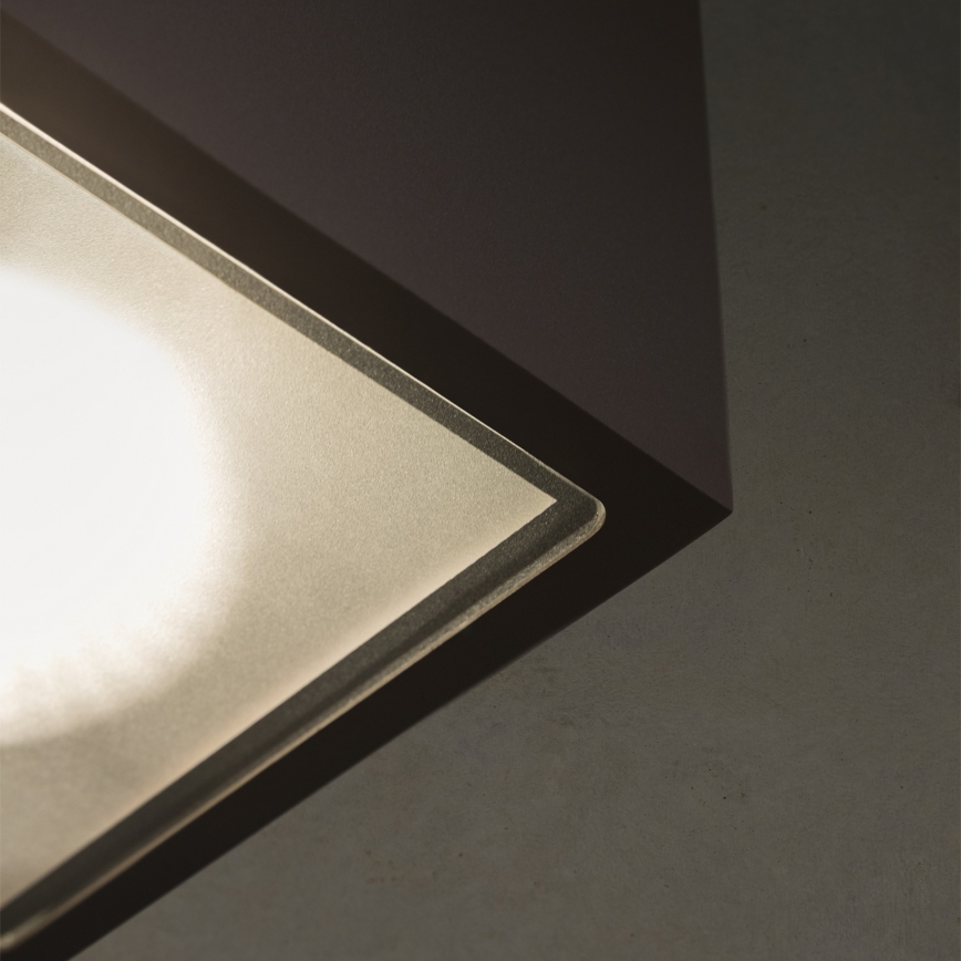 Ideal Lux - Faretto da esterno TECHO 1xGU10/20W/230V 15x15 cm IP54 nero