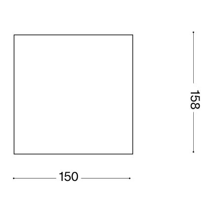 Ideal Lux - Faretto da esterno TECHO 1xGU10/20W/230V 15x15 cm IP54 nero