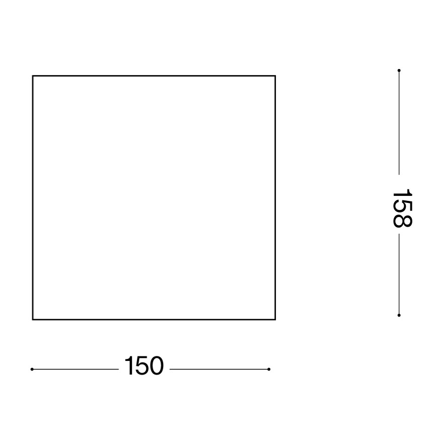 Ideal Lux - Faretto da esterno TECHO 1xGU10/20W/230V 15x15 cm IP54 antracite