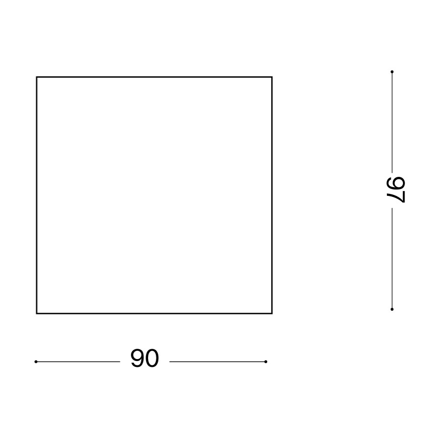 Ideal Lux - Faretto da esterno TECHO 1xGU10/20W/230V 9x9 cm IP54 antracite
