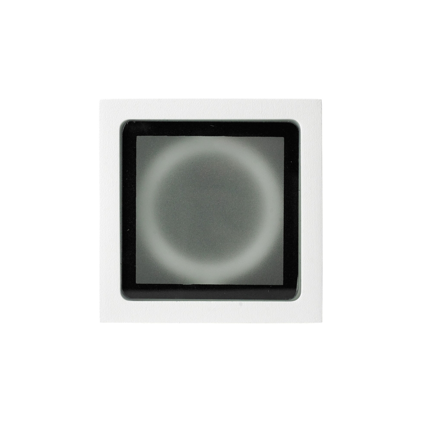 Ideal Lux - Faretto da esterno TECHO 1xGU10/20W/230V 9x9 cm IP54 bianco