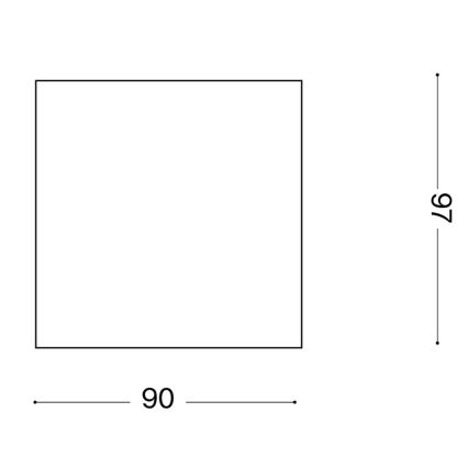 Ideal Lux - Faretto da esterno TECHO 1xGU10/20W/230V 9x9 cm IP54 bianco