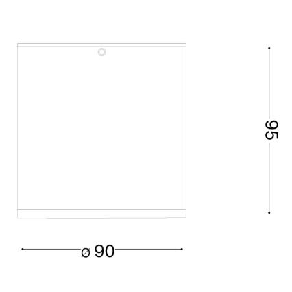 Ideal Lux - Faretto da esterno TECHO 1xGU10/20W/230V Ø 9 cm IP54 marrone