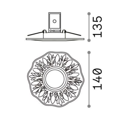 Ideal Lux - Faretto da incasso 1xGU10/50W/230V oro