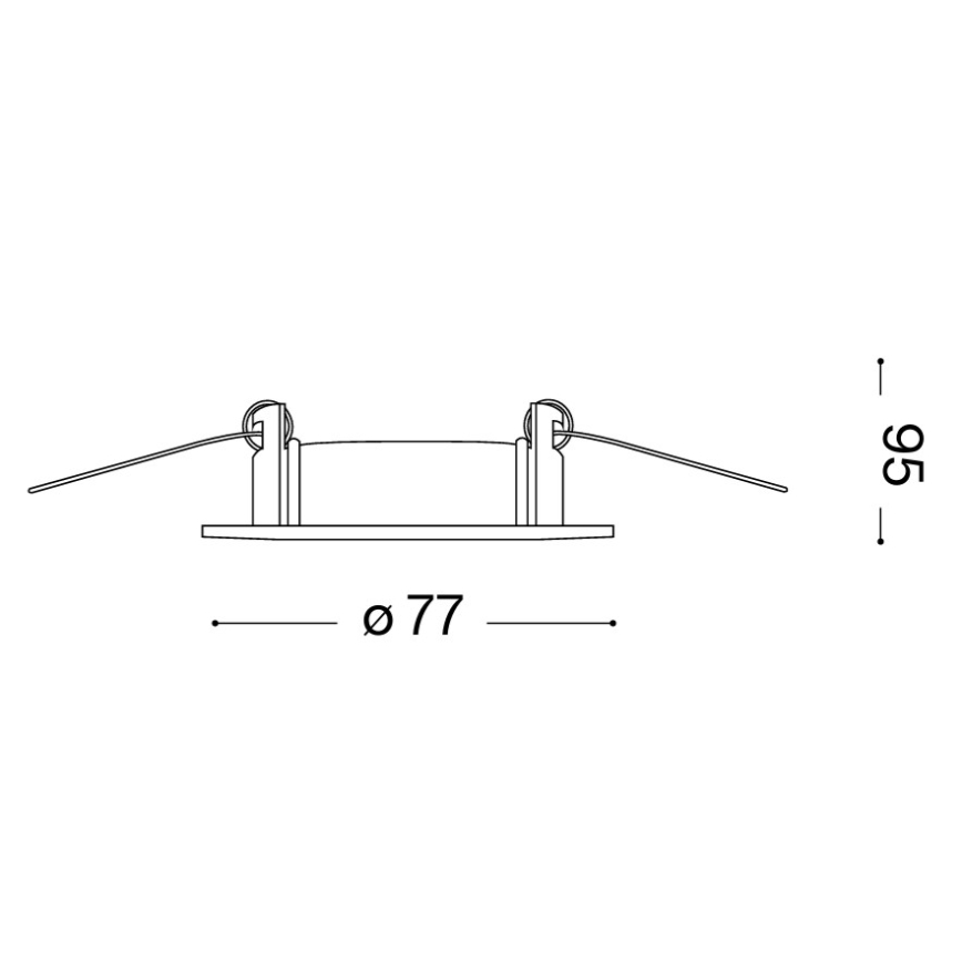 Ideal Lux - Faretto da incasso 1xGU10/50W/230V Ø 7,7 cm cromo opaco