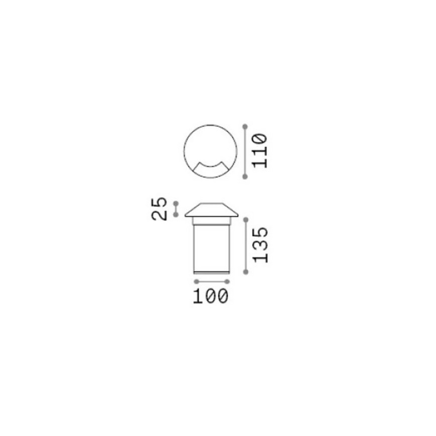 Ideal Lux - Faretto da incasso carrabile ROCKET LED/3W/230V CRI 90 IP67 cromo opaco