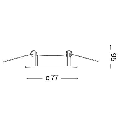 Ideal Lux - Faretto da incasso JAZZ 1xGU10/50W/230V Ø 7,7 cm cromo opaco