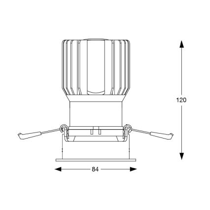 Ideal Lux - Faretto da incasso a LED per controsoffitti GAME TRIM LED/11W/230V 3000K CRI 90 8,4x8,4 cm IP40 bianco