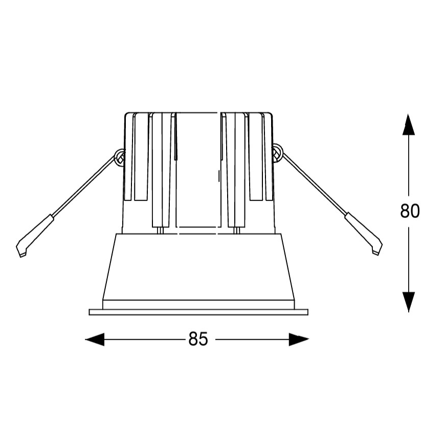 Ideal Lux - Faretto da incasso a LED GAME TRIM LED/11W/230V 3000K CRI 90 Ø 8,5 cm IP40 nero/bianco