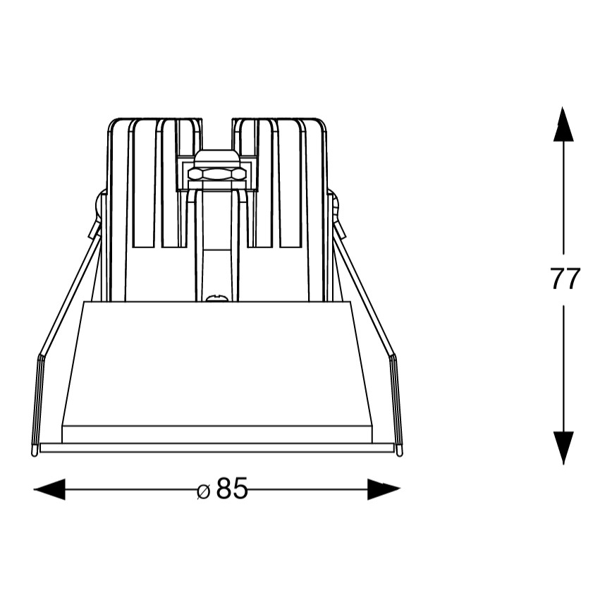 Ideal Lux - Faretto LED da incasso per bagno GAME TRIM LED/11W/230V 3000K CRI 90 Ø 8,5 cm IP65 bianco
