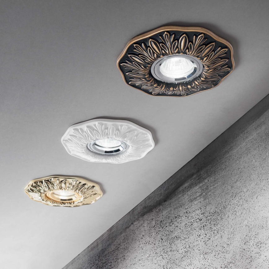 Ideal Lux - Faretto da incasso POLKA 1xGU10/50W/230V bronzo