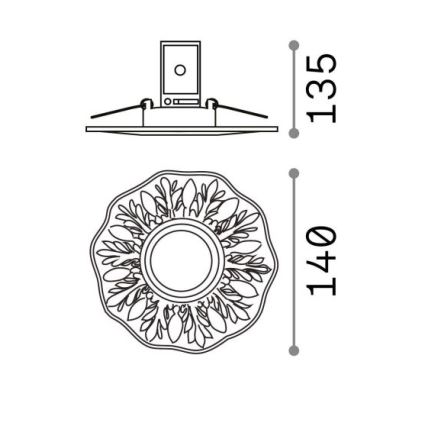 Ideal Lux - Faretto da incasso POLKA 1xGU10/50W/230V bronzo