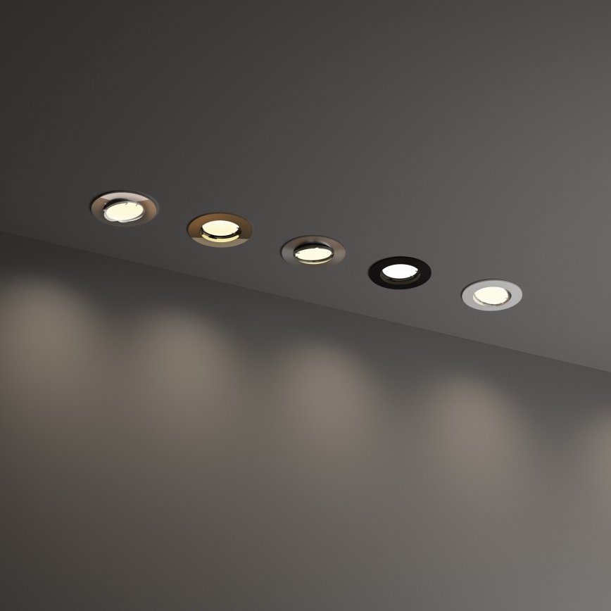 Ideal Lux - Faretto da incasso SWING 1xGU10/28W/230V Ø 8,2 cm cromo lucido