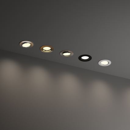 Ideal Lux - Faretto da incasso SWING, 1xGU10/28W/230V, Ø 8,2 cm, ottone