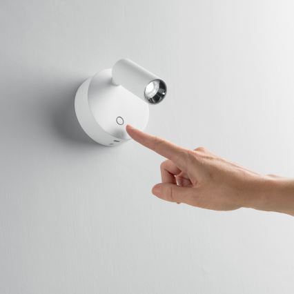 Ideal Lux - Faretto da parete LED dimmerabile a sfioramento ELF LED/3W/230V CRI 95 bianco