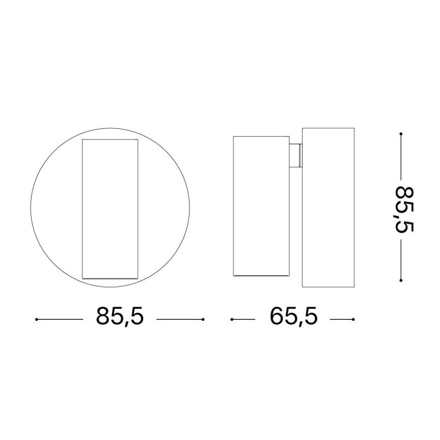 Ideal Lux - Faretto da parete dimmerabile a sfioramento ELF LED/3W/230V CRI 95 oro/nero