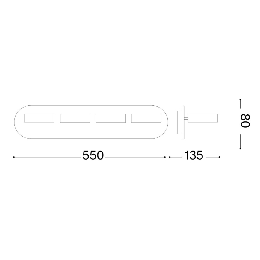 Ideal Lux - Faretto da parete LED OBY 4xLED/6W/230V CRI 90 bianco