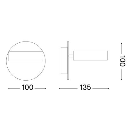 Ideal Lux - Faretto da parete LED OBY LED/6W/230V CRI 90 bianco