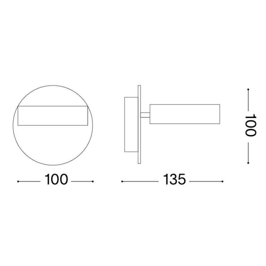 Ideal Lux - Faretto da parete LED OBY LED/6W/230V CRI 90 bianco