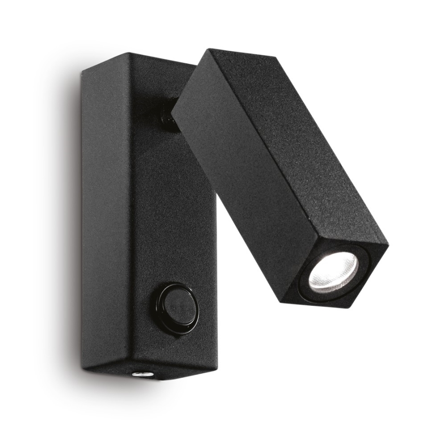 Ideal Lux - Faretto da parete LED PAGE LED/3W/230V CRI 90 nero