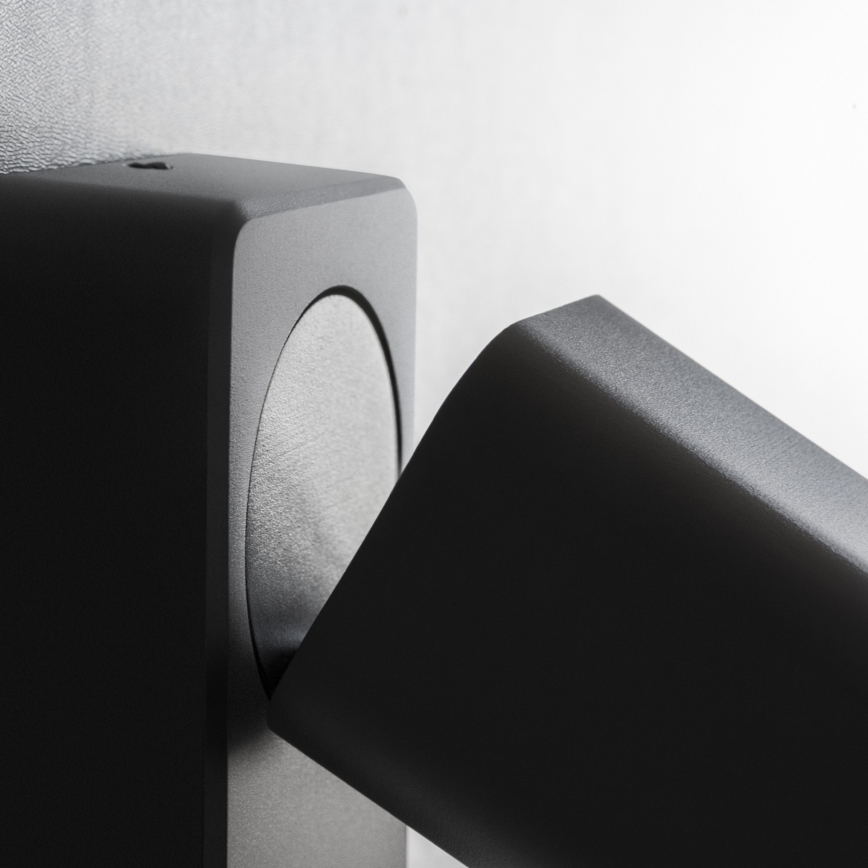 Ideal Lux - Faretto da parete LED RUDY 1xGU10/7W/230V CRI 90 nero