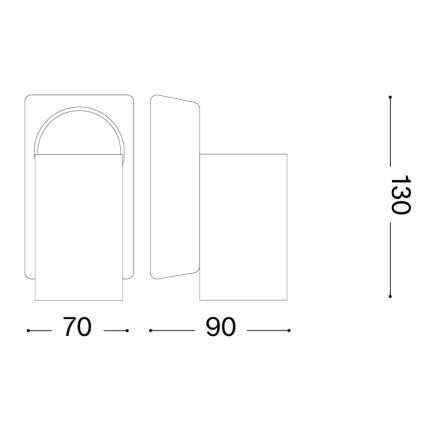 Ideal Lux - Faretto da parete LED RUDY 1xGU10/7W/230V CRI 90 nero