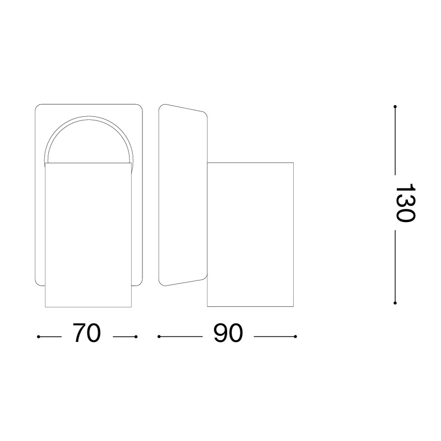 Ideal Lux - Faretto da parete LED RUDY 1xGU10/7W/230V CRI 90 nero