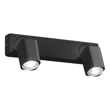 Ideal Lux - faretto da parete LED RUDY 2xGU10/7W/230V CRI 90 nero