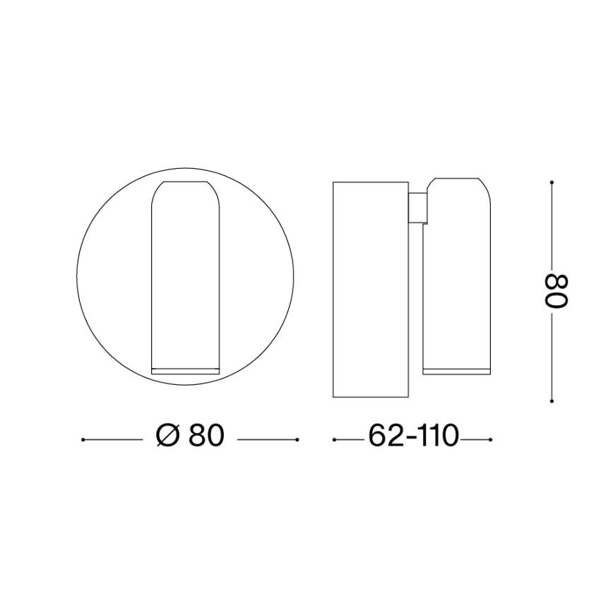 Ideal Lux - Faretto da parete BEAN ricaricabile a sfioramento dimmerabile LED 3W/5V CRI 95 ottone