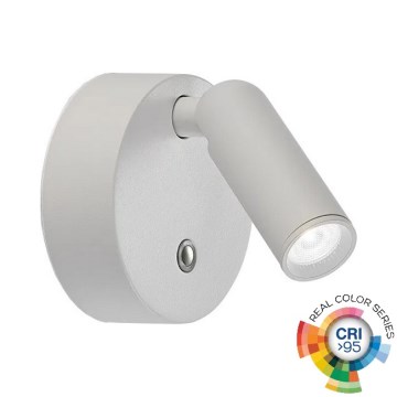 Ideal Lux - Faretto da parete ricaricabile LED dimmerabile a sfioramento BEAN LED/3W/5V 2200 mAh CRI 95 bianco