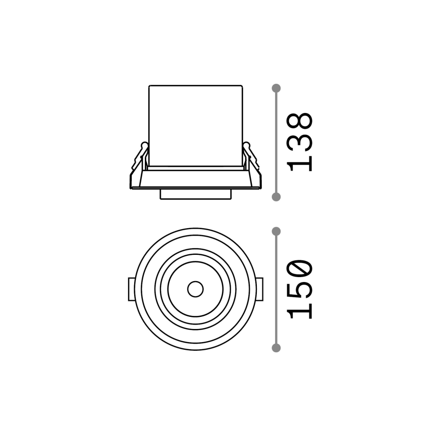 Ideal Lux - Faretto LED da incasso NOVA LED/30W/230V CRI 90 Ø 13,8 cm bianco