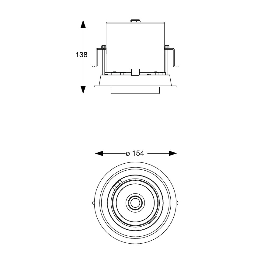 Ideal Lux - Faretto da incasso LED NOVA LED/30W/230V 3000K CRI 90 Ø 15,4 cm nero