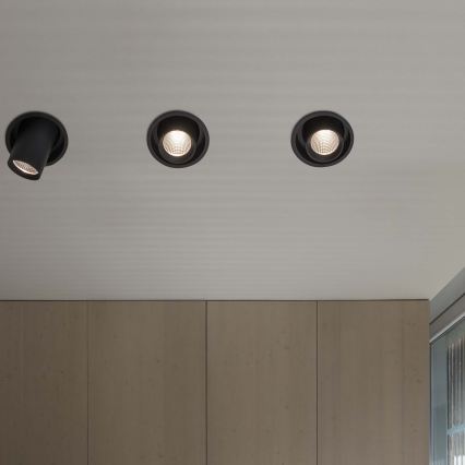 Ideal Lux - Faretto da incasso a LED NOVA 6W/230V 3000K CRI 90 Ø 6,8 cm nero