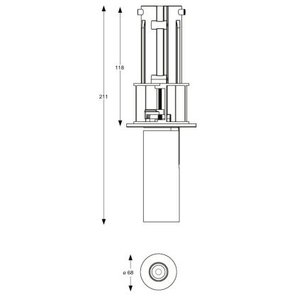 Ideal Lux - Faretto da incasso a LED NOVA 6W/230V 3000K CRI 90 Ø 6,8 cm nero