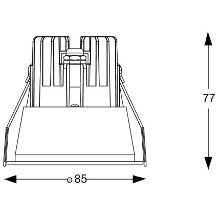 Ideal Lux - Faretto LED da incasso per bagno GAME TRIM LED/11W/230V 3000K CRI 90 Ø 8,5 cm IP65 nero