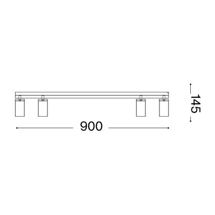 Ideal Lux - Faretto LED PROFILO 4xGU10/7W/230V CRI 90 bianco