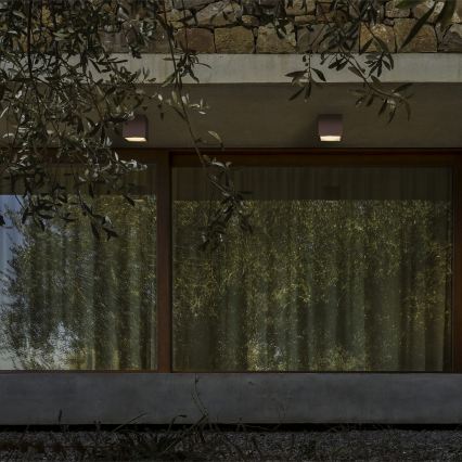 Ideal Lux - Faretto per esterni TECHO 1xGU10/20W/230V 9x9 cm IP54 marrone