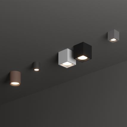 Ideal Lux - Faretto per esterni TECHO 1xGU10/20W/230V 9x9 cm IP54 marrone