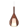 Ideal Lux - Lampada a sospensione con cavo KALIQUE 1xE27/42W/230V Ø 18 cm, finitura rame fumé