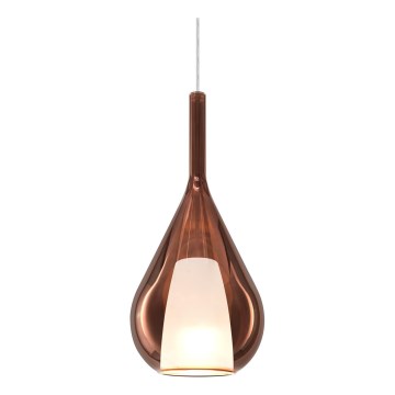 Ideal Lux - Lampada a sospensione con cavo KALIQUE 1xE27/42W/230V Ø 18 cm, finitura rame fumé