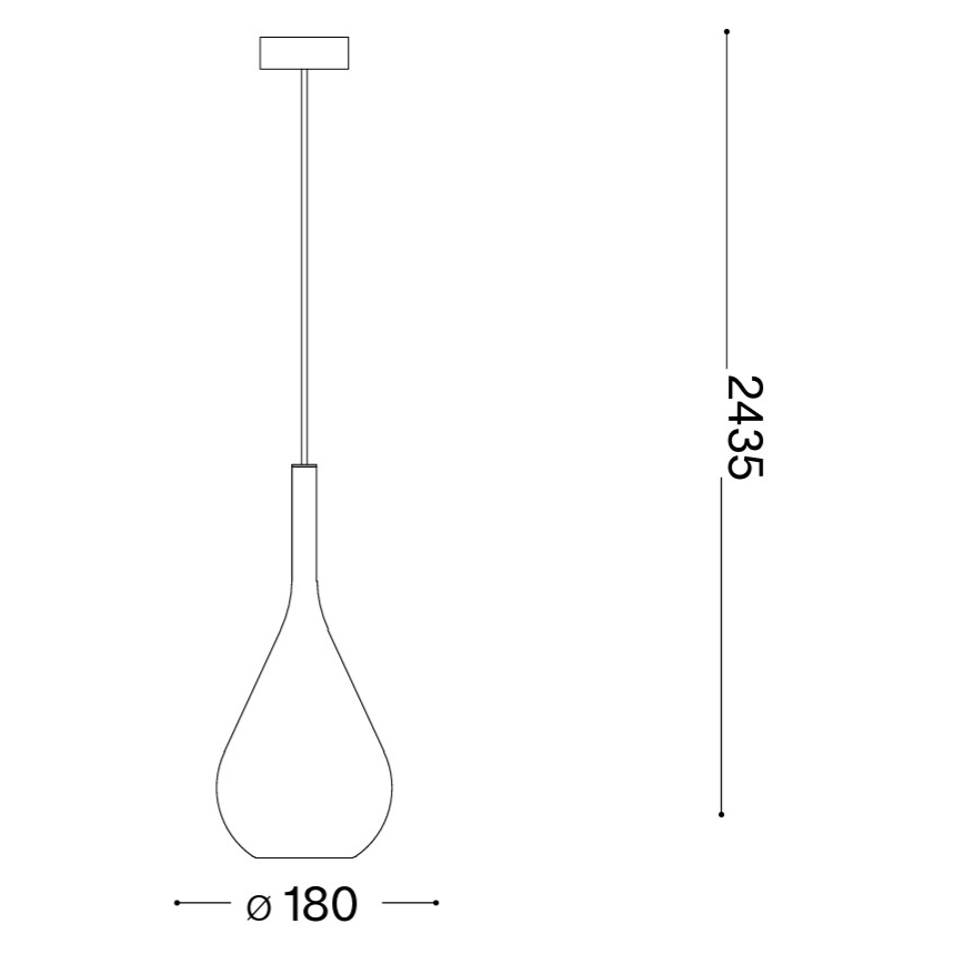 Ideal Lux - Lampada a sospensione con cavo KALIQUE 1xE27/42W/230V Ø 18 cm, finitura rame fumé