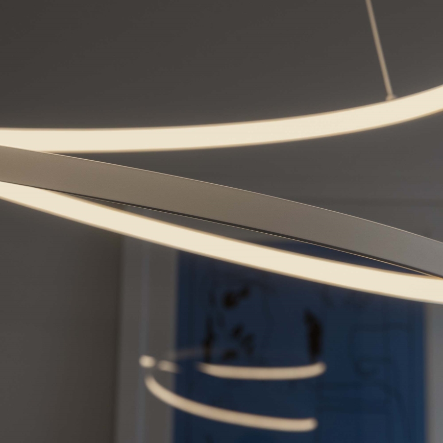 Ideal Lux - Lampada a sospensione dimmerabile su cavo OZ LED/48W/230V diam. 60 cm CRI 90 bianco