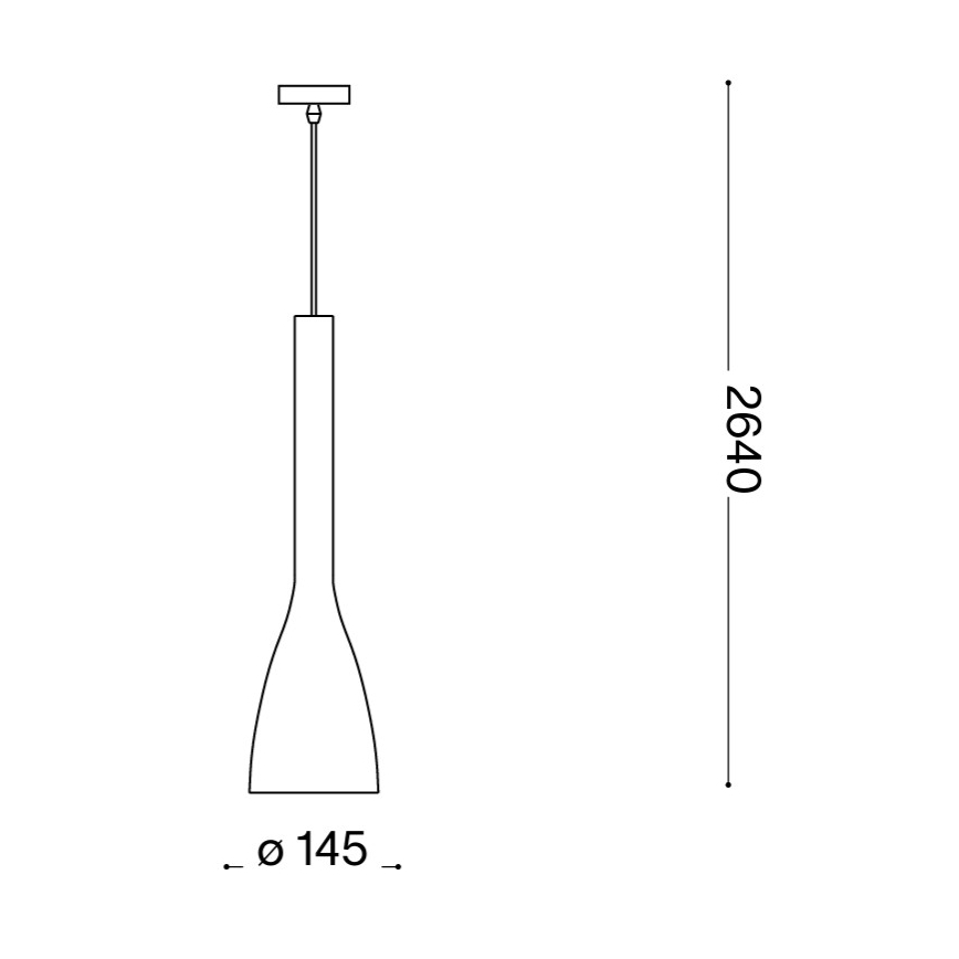 Ideal Lux - Lampada a sospensione FLUT con cavo 1xE27/60W/230V ø 14,5 cm nero