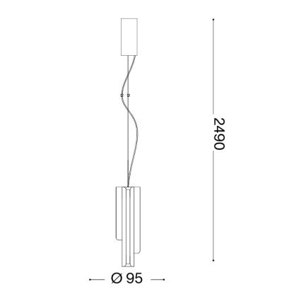 Ideal Lux - lampadario LED dimmerabile a sospensione con cavo DORICA 3xLED/9W/230V CRI 90 Ø 9,5 cm bianco