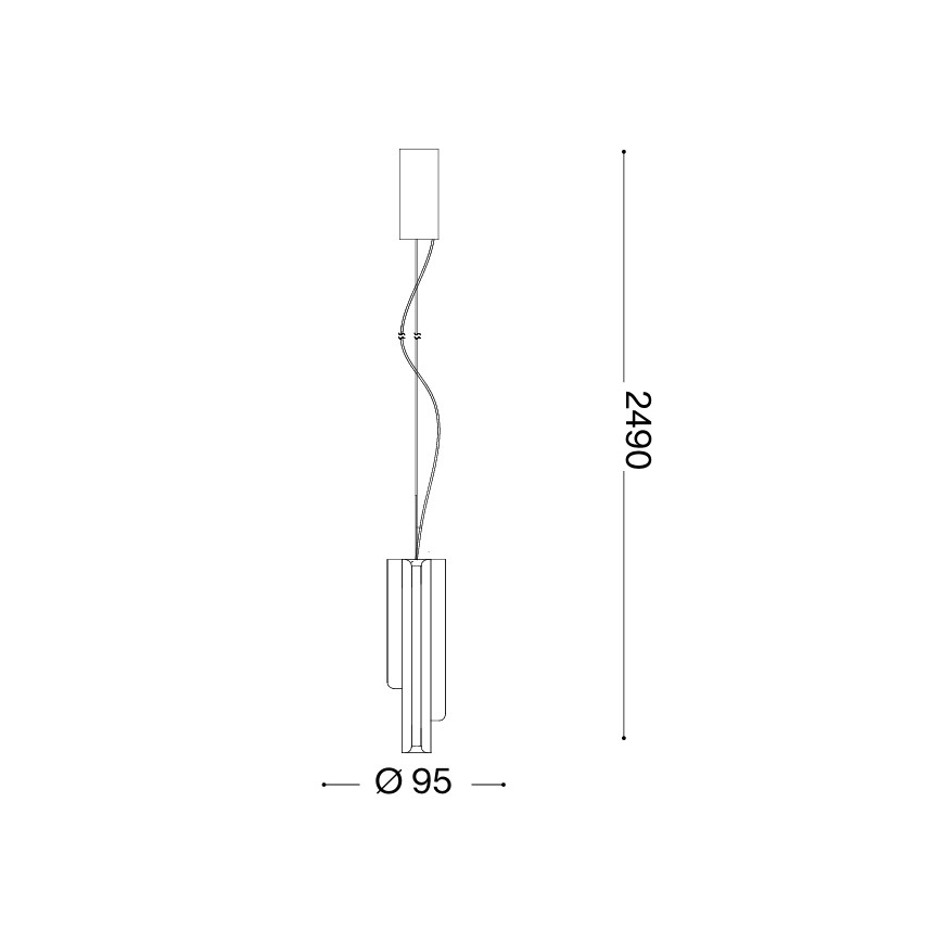 Ideal Lux - lampadario LED dimmerabile a sospensione con cavo DORICA 3xLED/9W/230V CRI 90 Ø 9,5 cm bianco