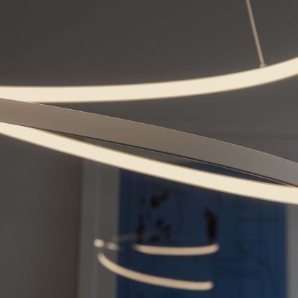 Ideal Lux - Lampada a sospensione LED dimmerabile su cavo OZ LED/55W/230V Ø 80 cm CRI 90 bianco