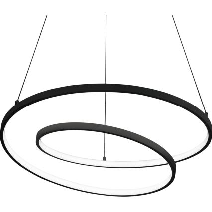 Ideal Lux - Lampadario a sospensione LED dimmerabile con cavo OZ LED/55W/230V Ø 80 cm CRI 90 nero